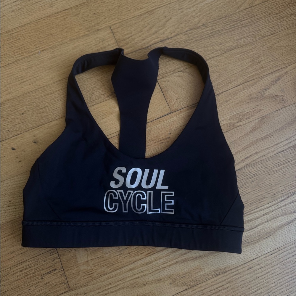lululemon athletica Black SoulCycle Logo Racerback Sports Bra